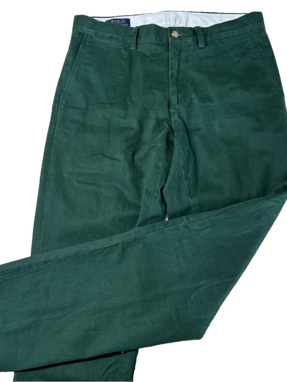 Polo Ralph Lauren Green Cotton Pants Slim Fit 30W x 32L